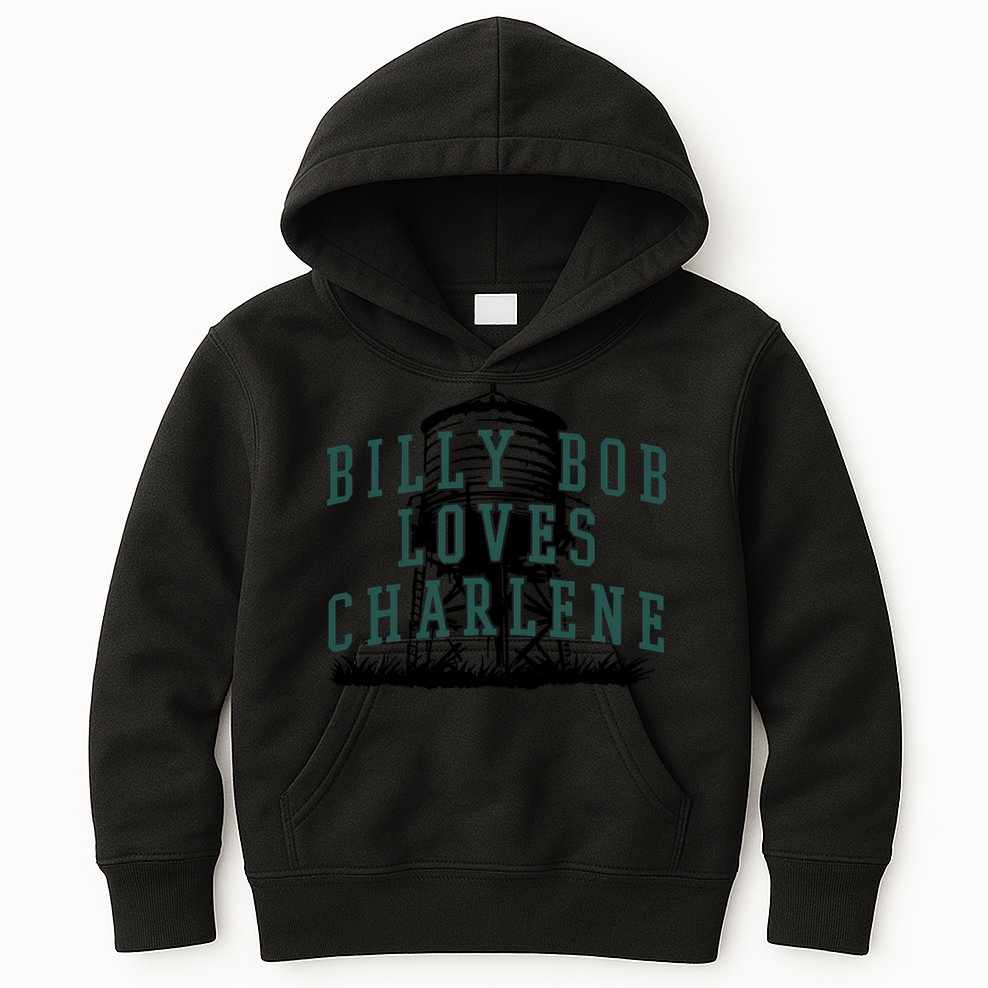 Billy Bob Loves Charlene Kids Hoodie