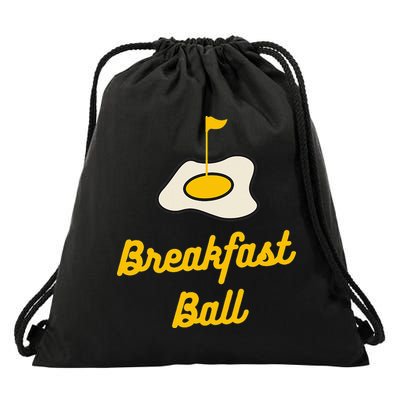 Breakfast Ball Mulligan Golf funny sport lovers Drawstring Bag