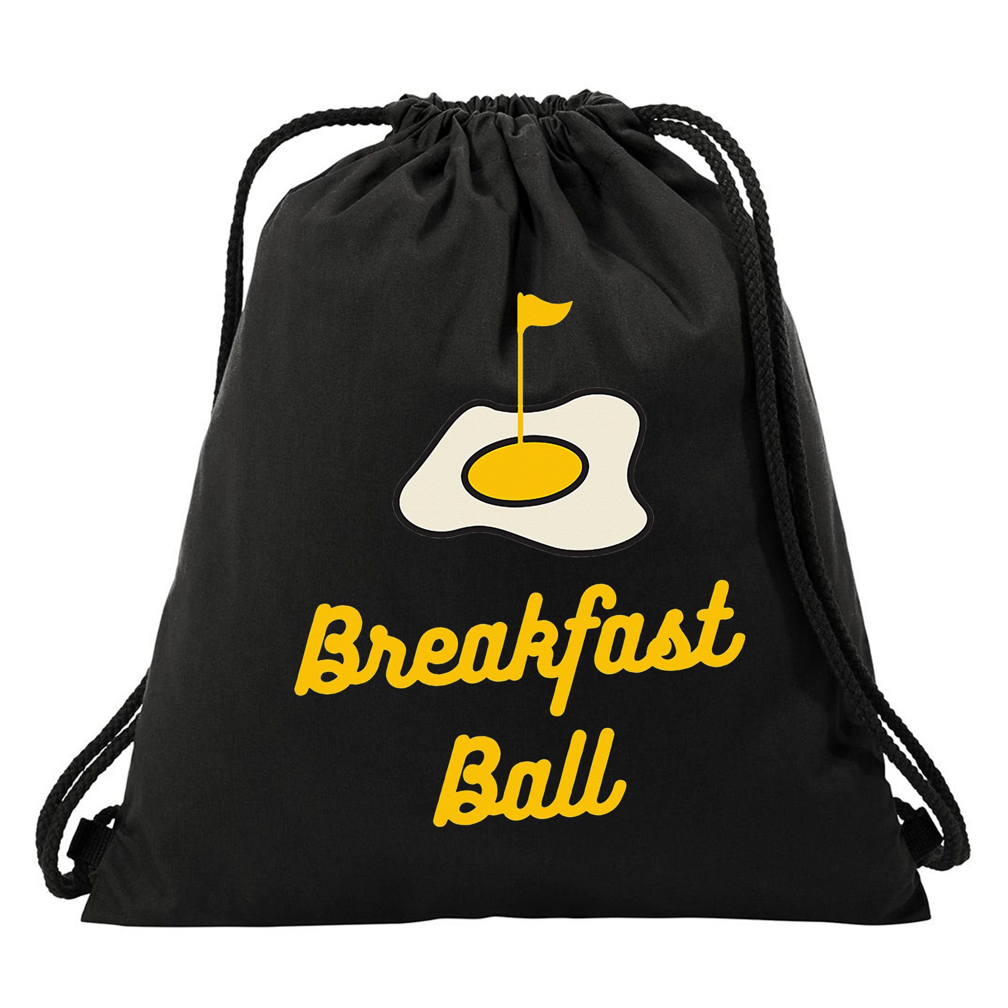Breakfast Ball Mulligan Golf funny sport lovers Drawstring Bag