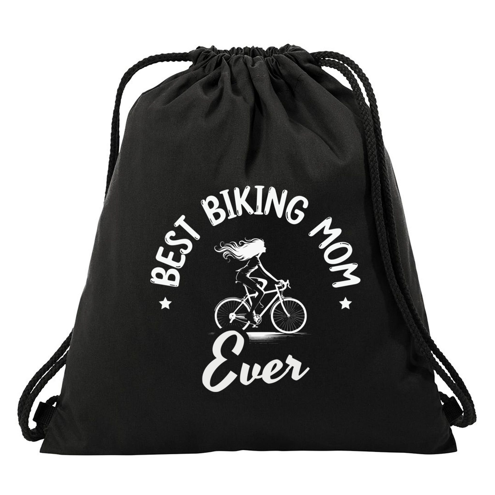 Best Biking Mom Ever Mtb Mountain Bike Cycling Cyclist Funny Gift Drawstring Bag