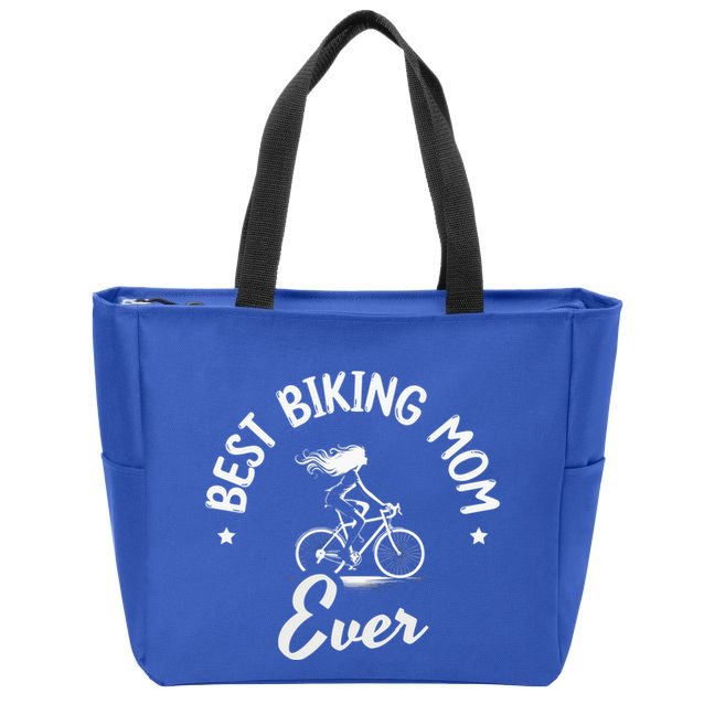 Best Biking Mom Ever Mtb Mountain Bike Cycling Cyclist Funny Gift Zip Tote Bag
