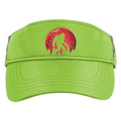 Bigfoot Blood Moon Full Moon On Halloween And Flying Witch Adult Drive Performance Visor