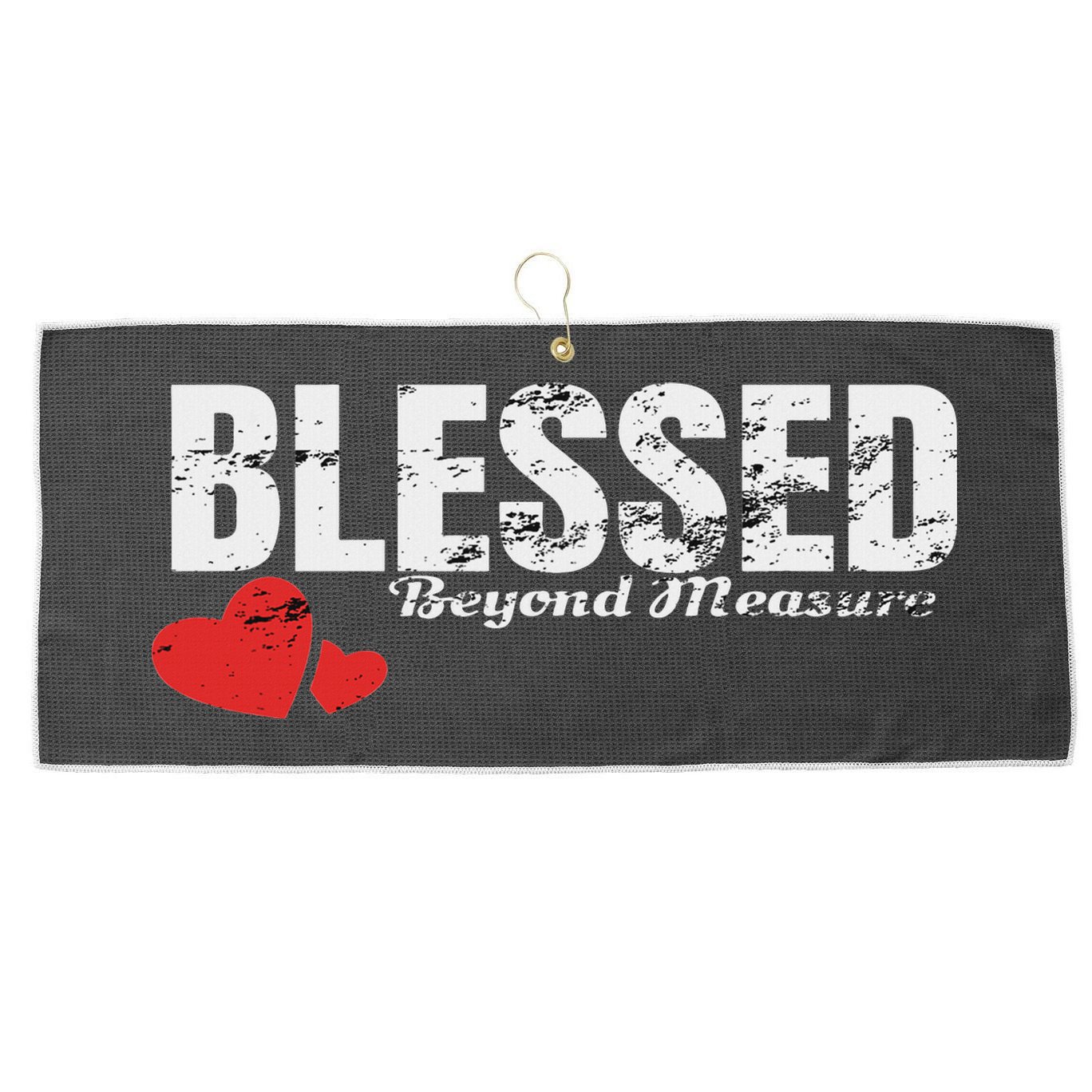 Blessed Beyond Measure Large Microfiber Waffle Golf Towel