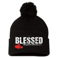 Blessed Beyond Measure Pom Pom 12in Knit Beanie