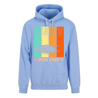 Best Boating Mom Ever Retro Graphic Mama Mother's Day Gift Unisex Surf Hoodie