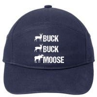 Buck Buck Moose Funny Moose Buck Hunting 7-Panel Snapback Hat