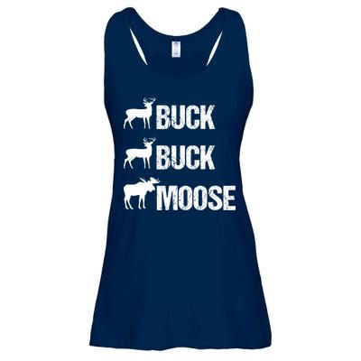 Buck Buck Moose Funny Moose Buck Hunting Ladies Essential Flowy Tank