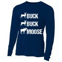 Buck Buck Moose Funny Moose Buck Hunting Cooling Performance Long Sleeve Crew
