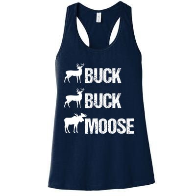 Buck Buck Moose Funny Moose Buck Hunting Womens Tank Top