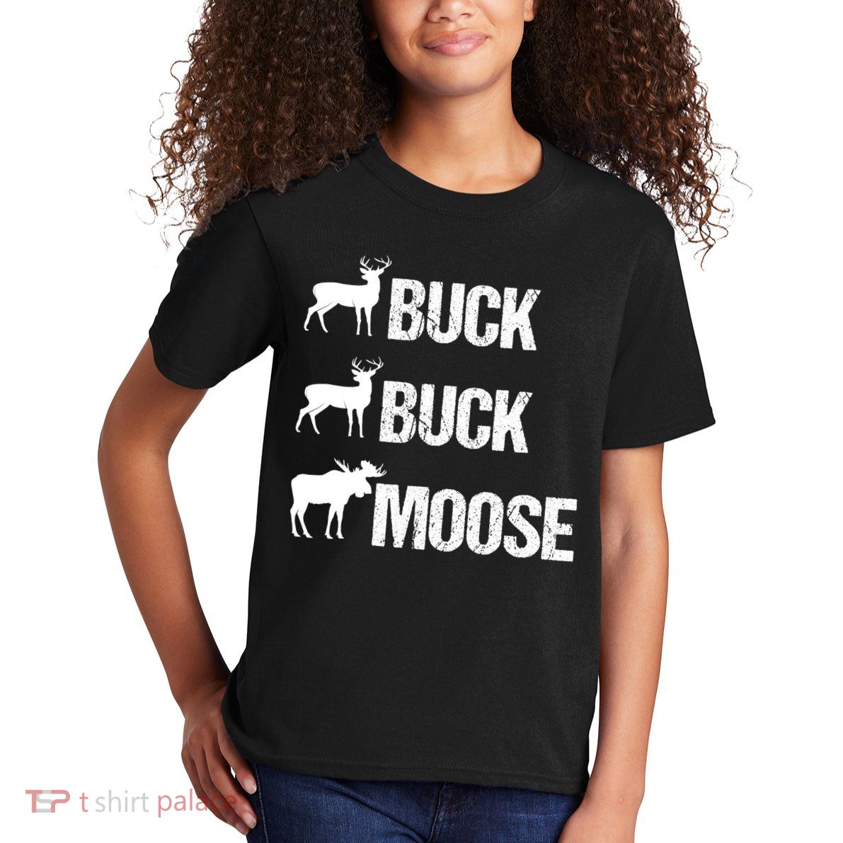 Buck Buck Moose Funny Moose Buck Hunting Kids T-Shirt