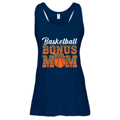 Basketball Bonus Mom Game Day Leopard Basketball Mothers Day Ladies Essential Flowy Tank