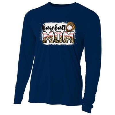 Bleached Baseball Mom Leopard MotherS Day Cooling Performance Long Sleeve Crew