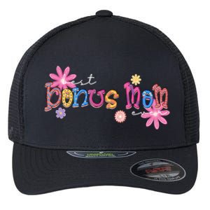 Best Bonus Mom Ever Happy Mothers Day Funny Gift Flexfit Unipanel Trucker Cap