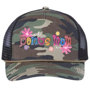 Best Bonus Mom Ever Happy Mothers Day Funny Gift Retro Rope Trucker Hat Cap