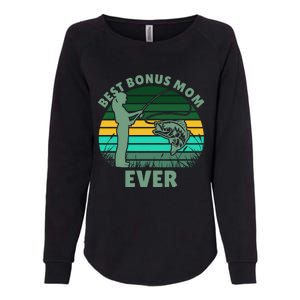 Best Bonus Mom Ever Fishing Cute Gift Womens California Wash Sweatshirt