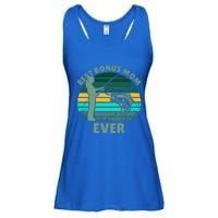 Best Bonus Mom Ever Fishing Cute Gift Ladies Essential Flowy Tank