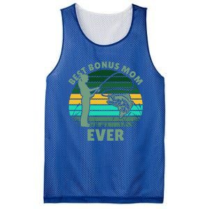 Best Bonus Mom Ever Fishing Cute Gift Mesh Reversible Basketball Jersey Tank