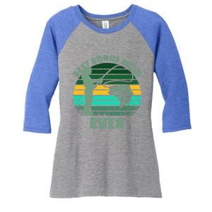 Best Bonus Mom Ever Fishing Cute Gift Women's Tri-Blend 3/4-Sleeve Raglan Shirt