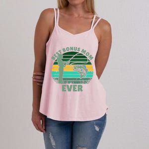 Best Bonus Mom Ever Fishing Cute Gift Women's Strappy Tank