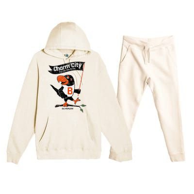 Baltimore Birds Maryland Charm City Pride Novelty Premium Hooded Sweatsuit Set