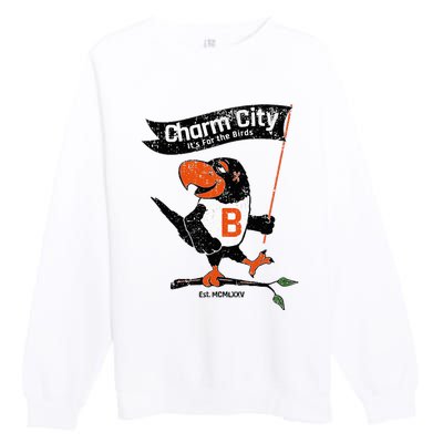 Baltimore Birds Maryland Charm City Pride Novelty Premium Crewneck Sweatshirt