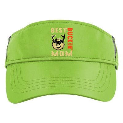 Best Buckin' Mom Funny Deer Hunting Sweatshirt Adult Drive Performance Visor