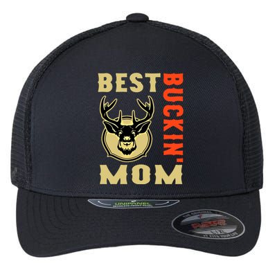 Best Buckin' Mom Funny Deer Hunting Sweatshirt Flexfit Unipanel Trucker Cap