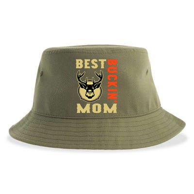 Best Buckin' Mom Funny Deer Hunting Sweatshirt Sustainable Bucket Hat