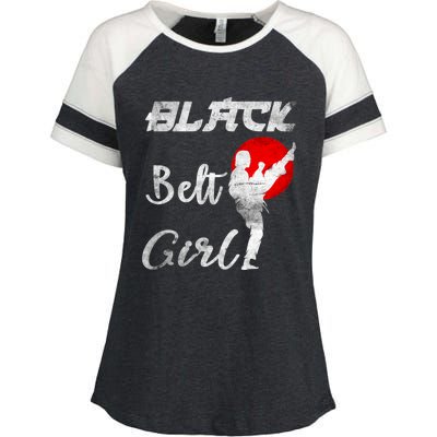 Black Belt Mixed Martial Arts Mma Karate Taekwondo Funny Gift Enza Ladies Jersey Colorblock Tee