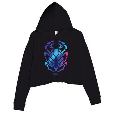 Blue Beetle Movie Scarab Crop Fleece Hoodie