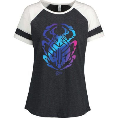 Blue Beetle Movie Scarab Enza Ladies Jersey Colorblock Tee