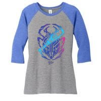 Blue Beetle Movie Scarab Women's Tri-Blend 3/4-Sleeve Raglan Shirt