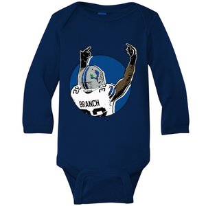 Brian Branch Middle Finger Baby Long Sleeve Bodysuit