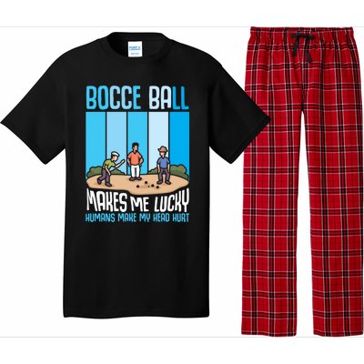 Bocce Ball Makes Me Lucky Hu Bocce Ball Gift Pajama Set