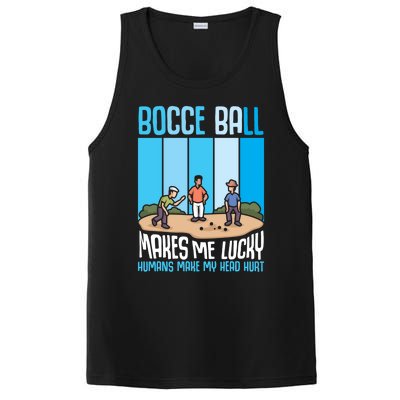 Bocce Ball Makes Me Lucky Hu Bocce Ball Gift PosiCharge Competitor Tank