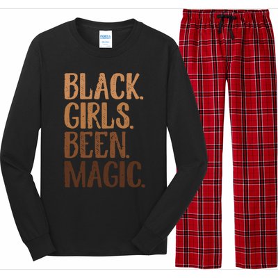 Black Been Magic Melanin African American History Gift Long Sleeve Pajama Set