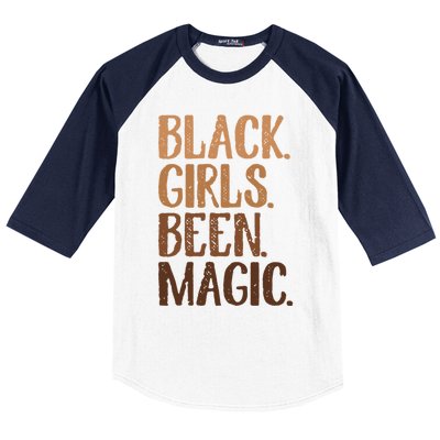 Black Been Magic Melanin African American History Gift Baseball Sleeve Shirt