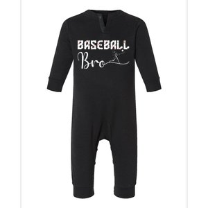 Baseball Bro Matching Family Baseball Game Infant Fleece One Piece