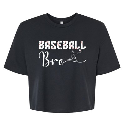 Baseball Bro Matching Family Baseball Game Bella+Canvas Jersey Crop Tee