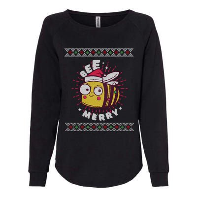 Bumble Bee Merry Beekeeper Santa Hat Ugly Christmas Sweater Gift Womens California Wash Sweatshirt