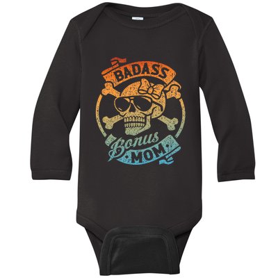 Badass Bonus Mom Stepmom Stepmother MotherS Day Baby Long Sleeve Bodysuit