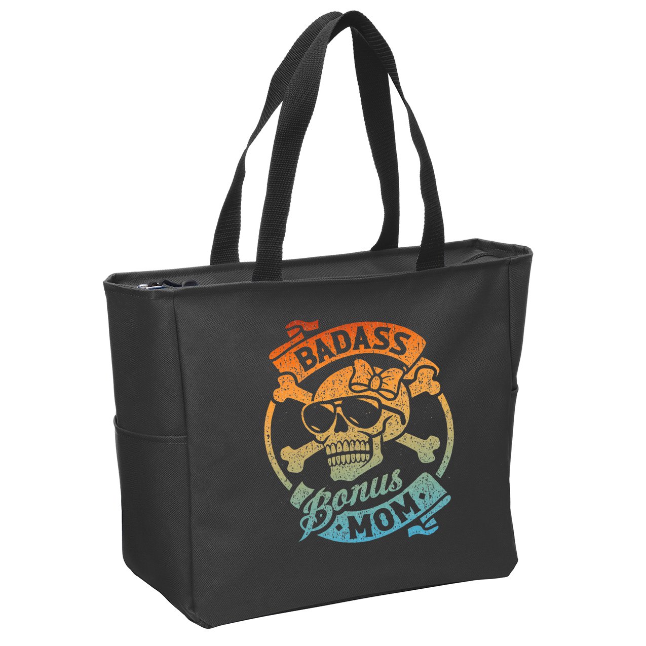 Badass Bonus Mom Stepmom Stepmother MotherS Day Zip Tote Bag