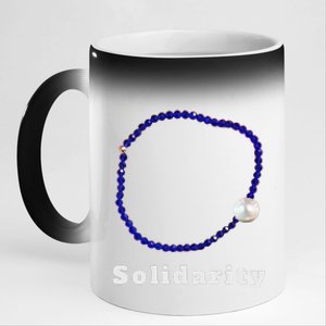 Blue Bracelet Movement Solidarity Trend Women Rights 4b 11oz Black Color Changing Mug