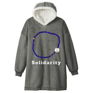 Blue Bracelet Movement Solidarity Trend Women Rights 4b Hooded Wearable Blanket