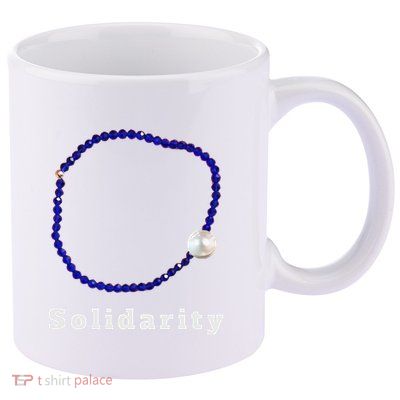 Blue Bracelet Movement Solidarity Trend Women Rights 4b 11oz C Handle Ceramic Mug
