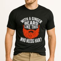 Bearded Bald Man Ginger Beard Funny Sarcastic Saying Performance Shirt