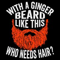 Bearded Bald Man Ginger Beard Funny Sarcastic Saying T-Shirt