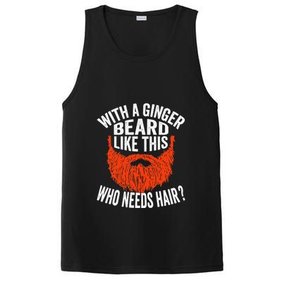 Bearded Bald Man Ginger Beard Funny Sarcastic Saying PosiCharge Competitor Tank