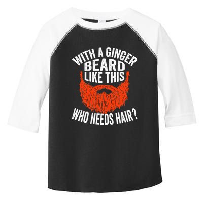 Bearded Bald Man Ginger Beard Funny Sarcastic Saying Toddler Fine Jersey T-Shirt
