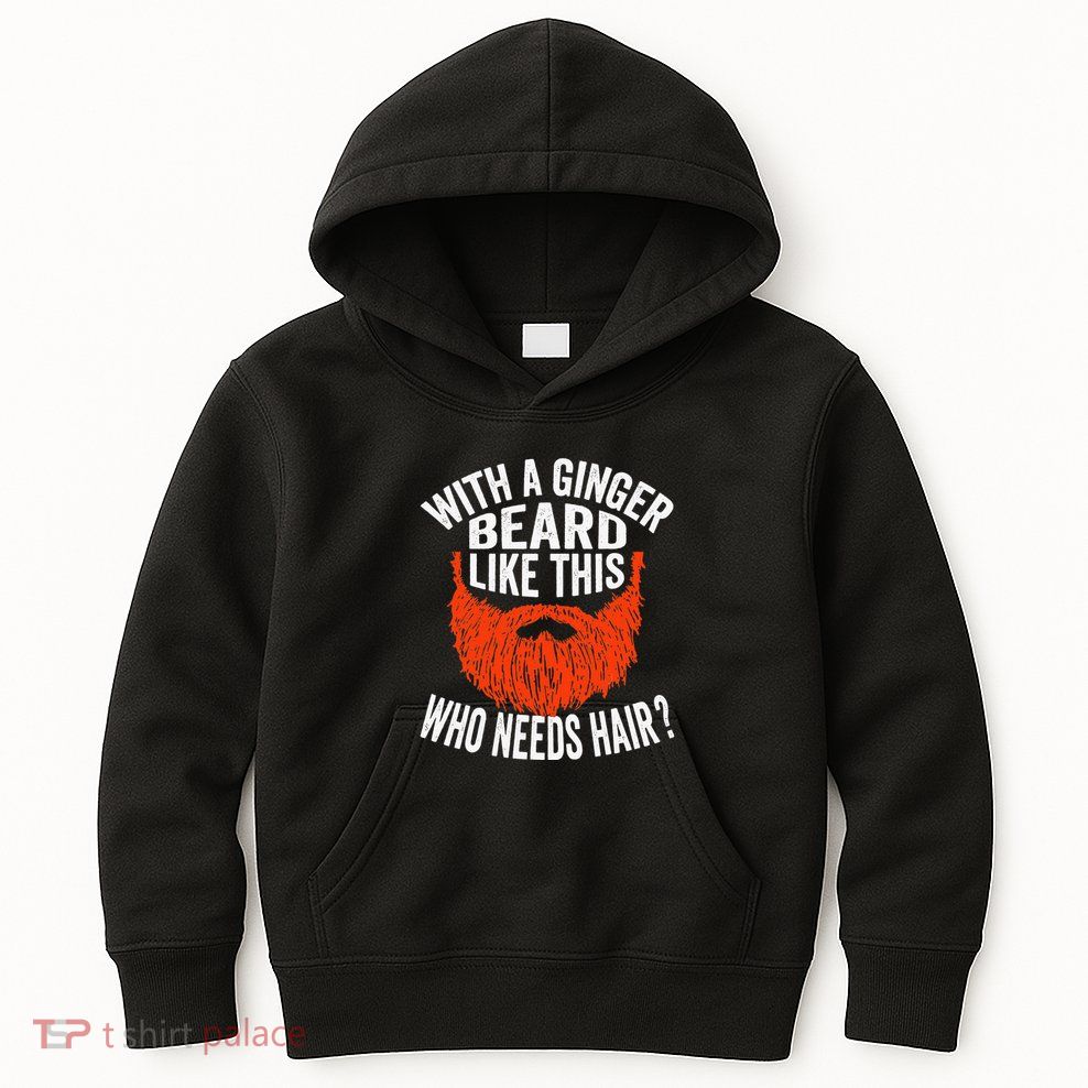 Bearded Bald Man Ginger Beard Funny Sarcastic Saying Kids Hoodie